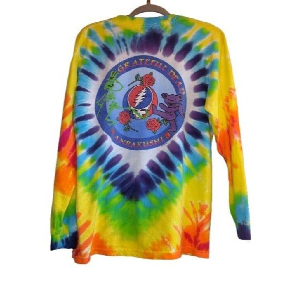 Vintage 1997 Grateful Dead Anrakushi Tie Dye Long Sleeve Shirt Size L/XL GDM